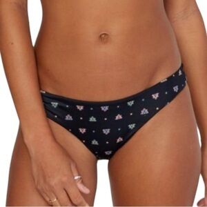 RVCA FOULARD LOW-RISE CHEEKY BIKINI BOTTOMS